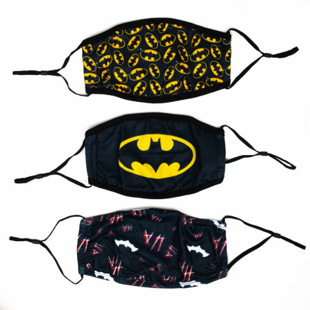 Batman 3-Pack of Adjustable Reusable Face Covers
